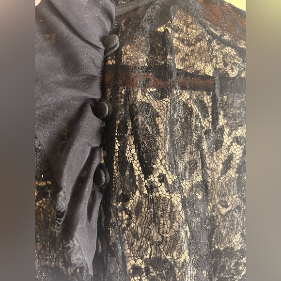 Vinage 70s Léo chevalier lace dress - Picture 16 of 16